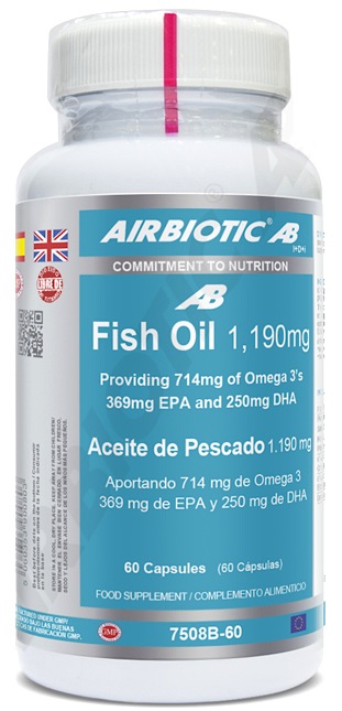 Airbiotic aceite de pescado 1190mg 60 cápsulas Airbiotic aceite de pescado 1190mg 60 cápsulas