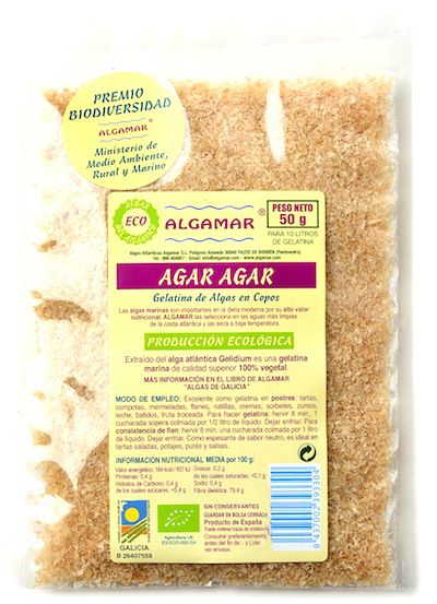 Algamar Agar Agar Eco copos 50g Algamar Agar Agar Eco copos 50g