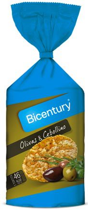 Bicentury Tortitas de Maíz Sabor Olivas y Cebollino 124g