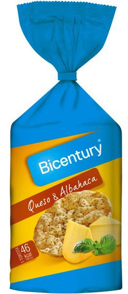 Bicentury Tortitas de Maíz Sabor Queso y Albahaca 123g Bicentury Tortitas de Maíz Sabor Queso y Albahaca 123g