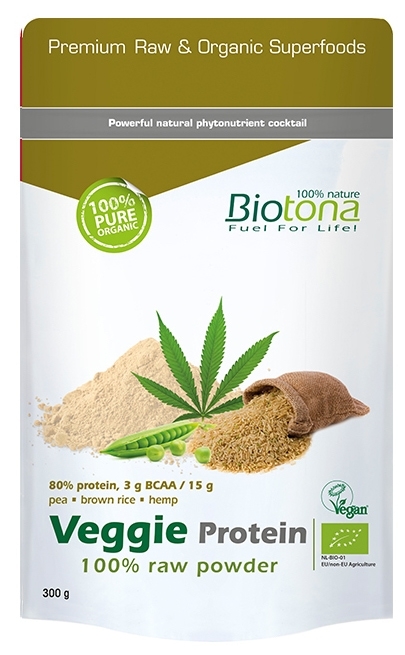 Biotona Veggie Protein 100% polvo puro 300gr Biotona Veggie Protein 100% polvo puro 300gr