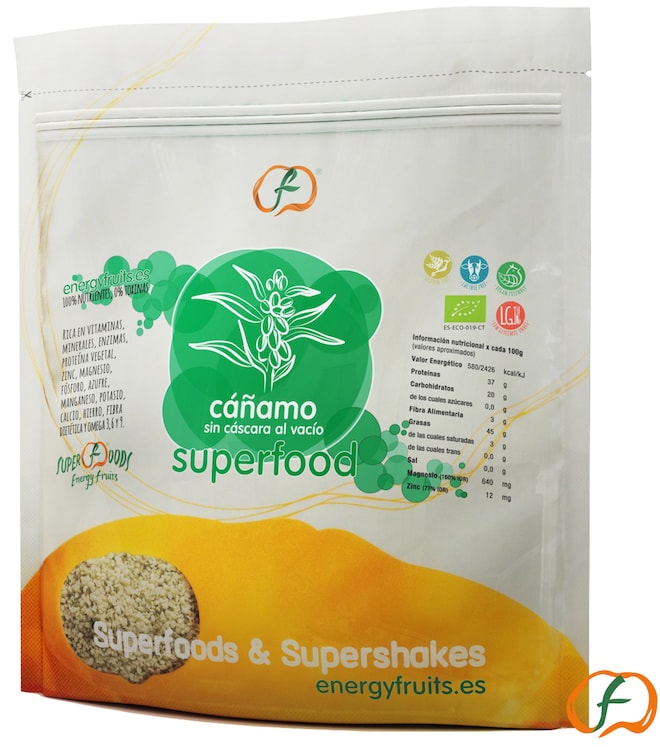 Energy Fruits cáñamo sin cáscara ECO 500g