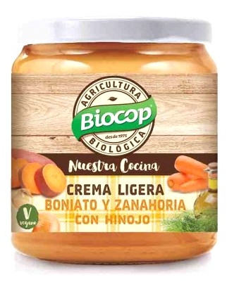 Biocop Crema Ligera de Boniato y Zanahoria con Hinojo Bio 295gr Biocop Crema Ligera de Boniato y Zanahoria con Hinojo Bio 295gr