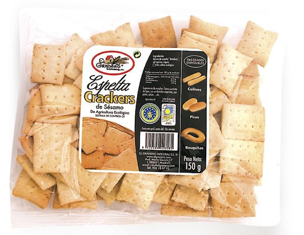 El Granero Integral Crackers Espelta con Sésamo Bio 150g El Granero Integral Crackers Espelta con Sésamo Bio 150g