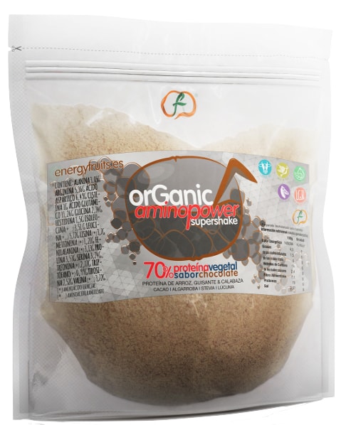 Energy Fruits Organic Amino Power 70% sabor chocolate 1Kg