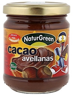 Natur Green crema de avellanas y cacao sin gluten Bio 200g Natur Green crema de avellanas y cacao sin gluten Bio 200g
