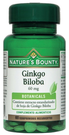 Nature´s Bounty ginkgo biloba 60mg 60 comprimidos