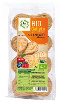 Sol Natural Galletas de frutas sin azúcar bio 150g
