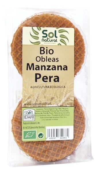 Sol Natural Obleas de manzana y pera bio 175g Sol Natural Obleas de manzana y pera bio 175g