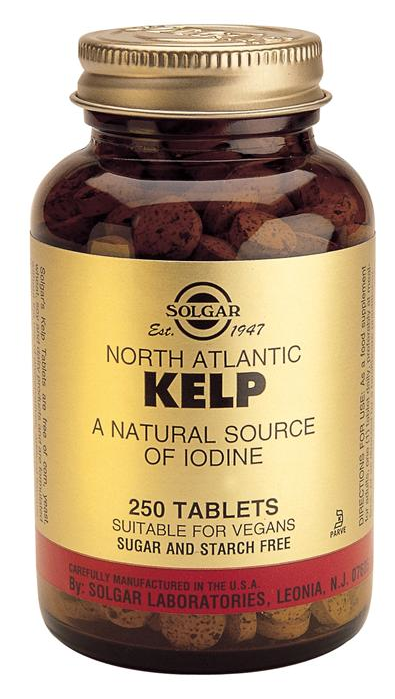 Solgar Kelp Yodo de fuente natural 250 comprimidos