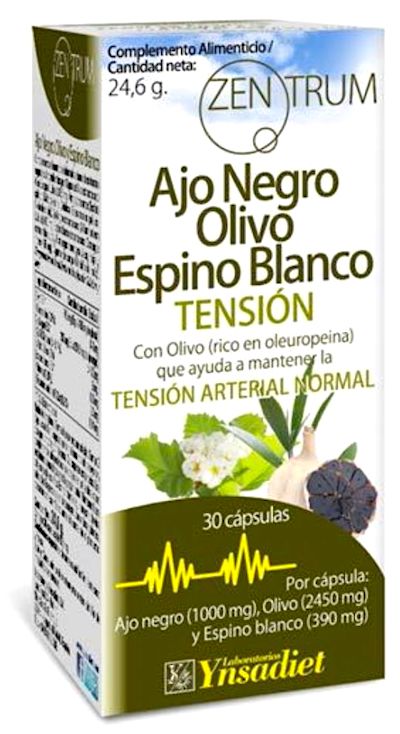 Zentrum ajo negro + olivo + espino blanco 30 capsulas Zentrum ajo negro + olivo + espino blanco 30 capsulas