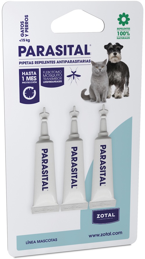 Zotal Veterinaria pipeta antiparasitario perros pequeños y gatos 3x2,5ml